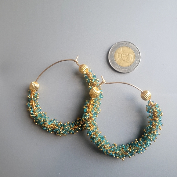 Handmade hoop earrings - Picture 5 of 5